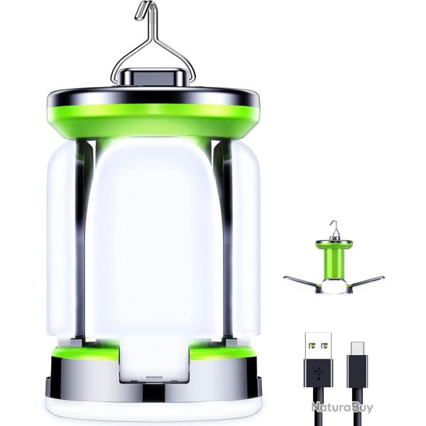 Lanterne Camping Rechargeable, Lampe Camping LED Pliable, 7 Modes d'�clairage 60 LED Super Brillant