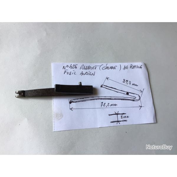 VENDU PAR LE-CUIRASSIER N 425  RESSORT GAUCHE DE PLATINE FUSIL DE CHASSE  CHIENS