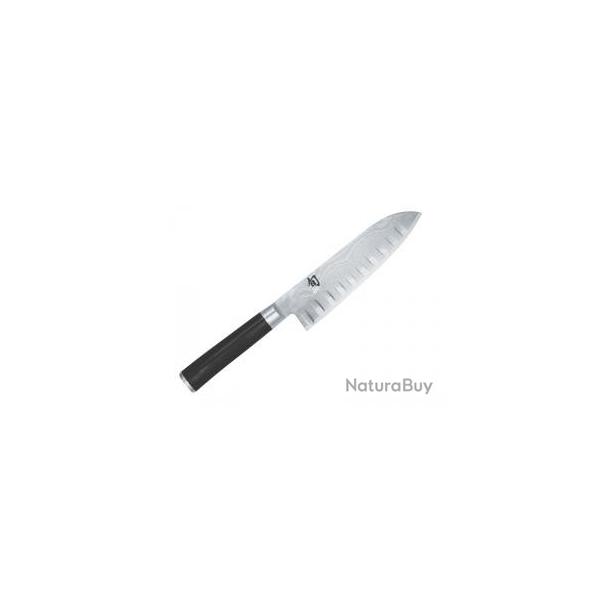 Couteau santoku Kai SHUN lame alvole 18 cm acier damas inox compos de 32 couches