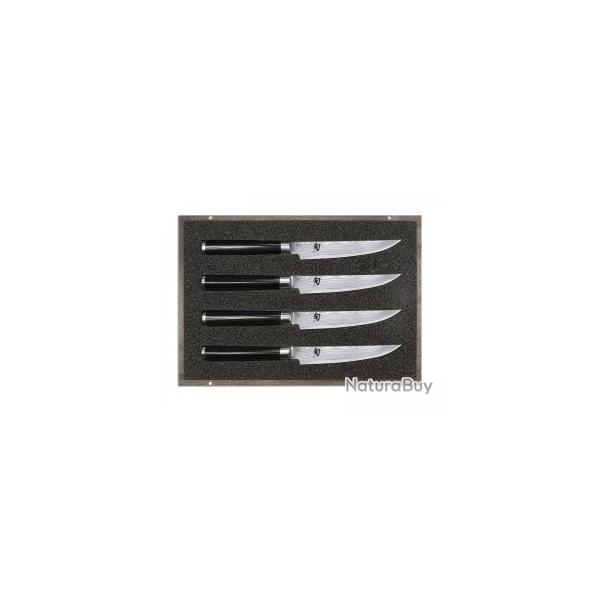 Set de 4 couteaux  steak Kai SHUN coffret bois.