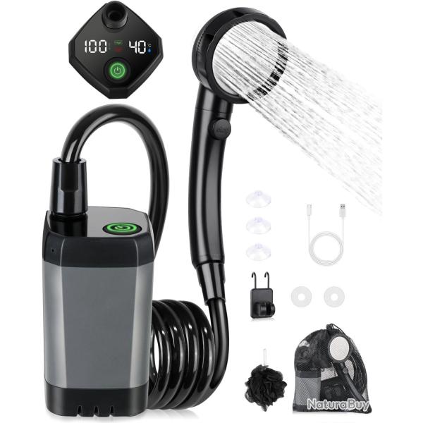 Kit Douche de Camping, Douche Portable,Pompe de Douche �lectrique Rechargeable