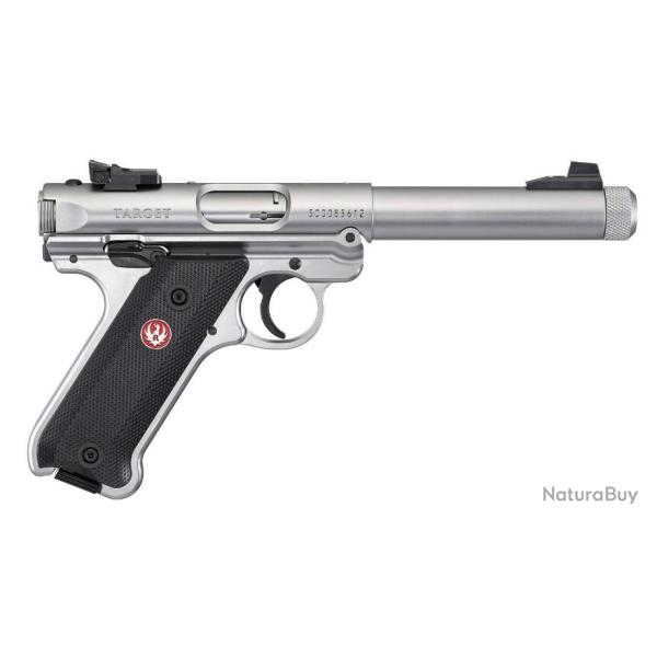 Pistolet RUGER MARK IV TARGET Cal.22LR INOX FILETE