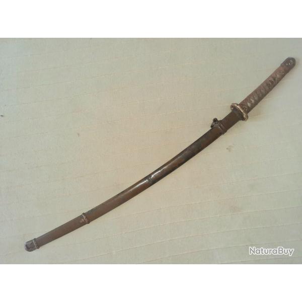 Monture sabre militaire  Japonais  koshirae  shingunto katana  WW2 Japon