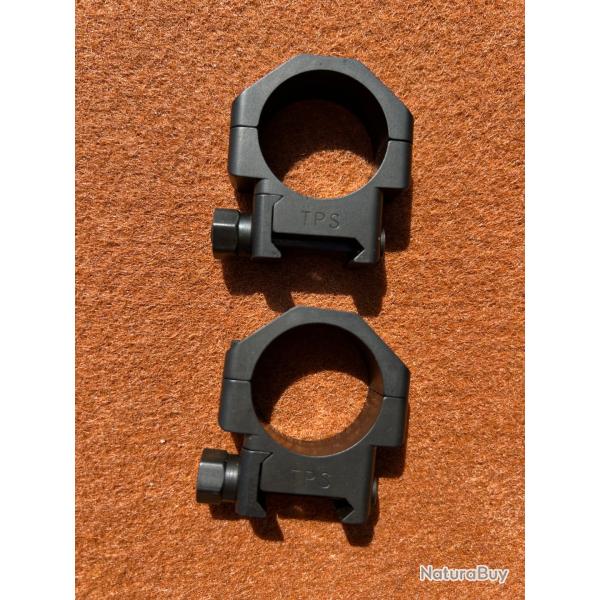 COLLIERS ACIER TPS pour lunette 30 mm