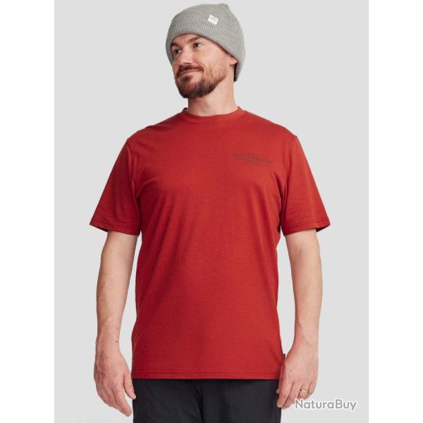 Tee Shirt en Coton Kathmandu Graphic Men s Exploration Organic Cotton SS Tee Rouge