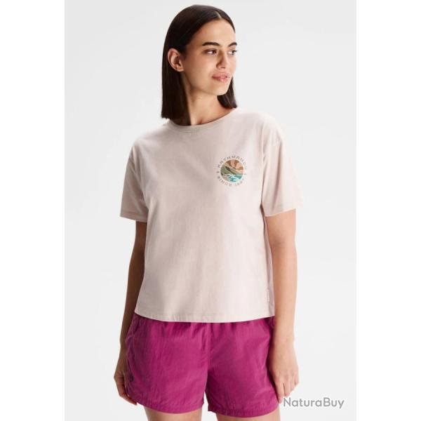 Tee Shirt en Coton Kathmandu Sunburst Logo Women s organic cotton SS tee Beige