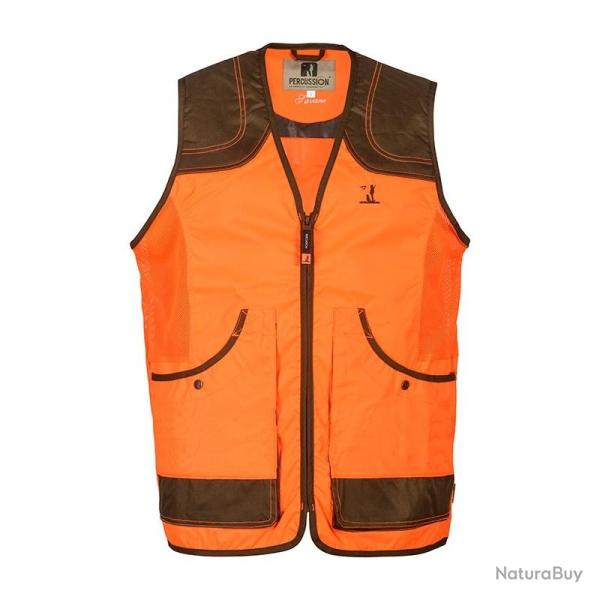 Gilet De Chasse Enfant Savane Orange PERCUSSION