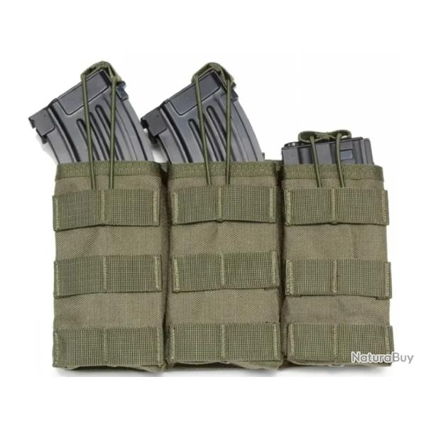 Porte chargeur triple tactique Kaki