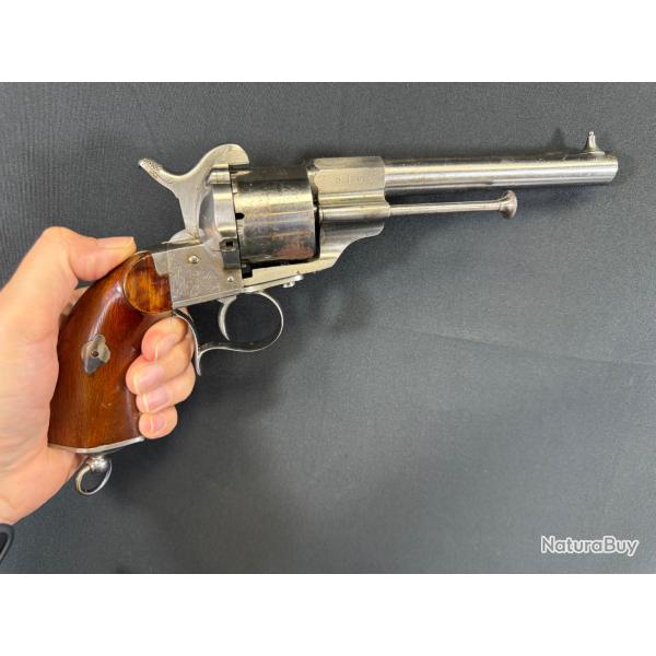 REVOLVER DE MARINE RGLEMENTAIRE MODLE 1858 systme Lefaucheux calibre 12mm  broche