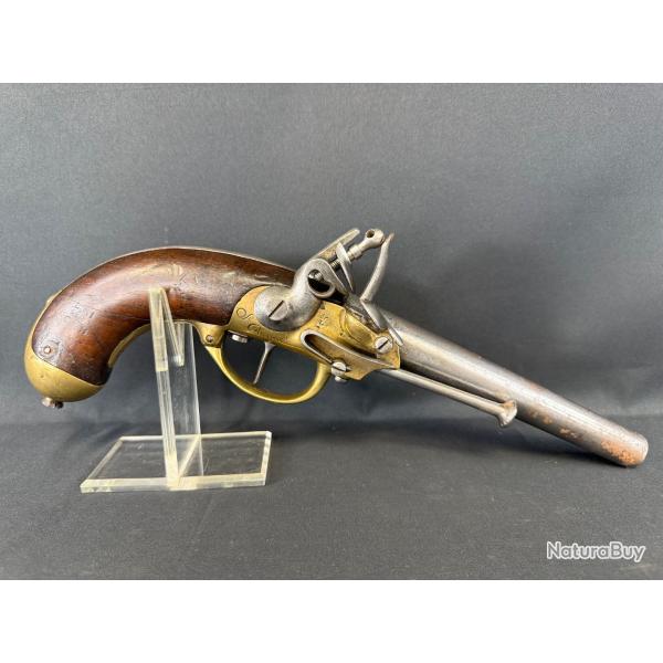 PISTOLET D'AR�ON MOD�LE 1777 DAT� 82 � silex