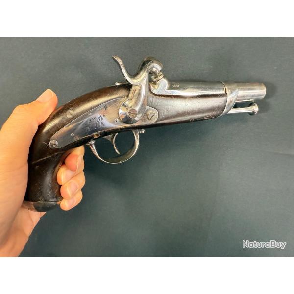 PISTOLET  PERCUSSION DE GENDARMERIE MODLE 1842