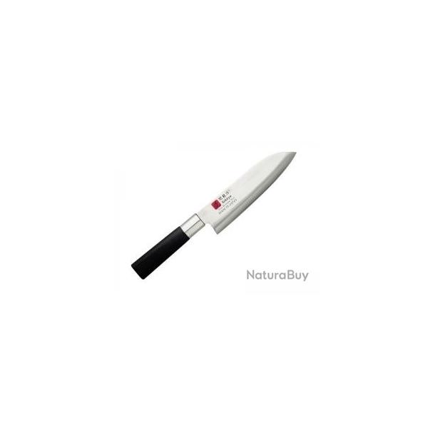 Couteau Sekiryu SANTOKU lame 16,5cm acier inox 420J2 manche en ABS noir