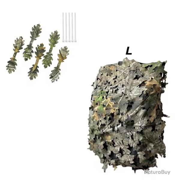 Housse de Sac  Dos 3D Camouflage Feuille - Chasse, Airsoft, Paintball, Outdoor Camouflage Taille L
