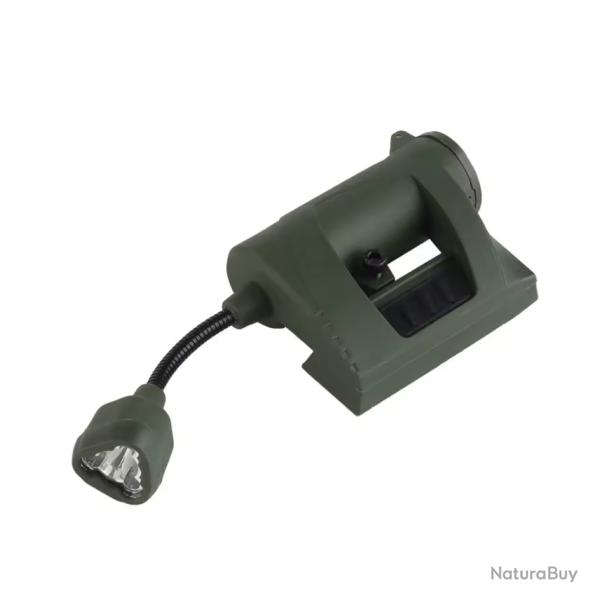 Lampe Tactique pour Casque 3 Modes LED Montage Rail ARC  Airsoft Chasse Militaire Vert