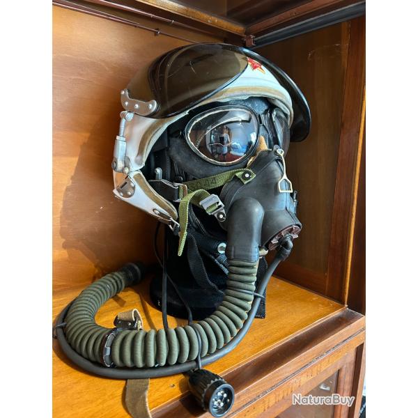 Casque de Pilote chasse sovietique URSS ZSH-3 complet