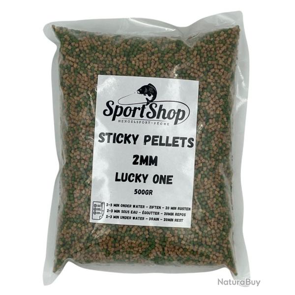 SPORTSHOP STICKY PELLETS 2MM LUCKY ONE 500GR SPORTSHOP 500gr