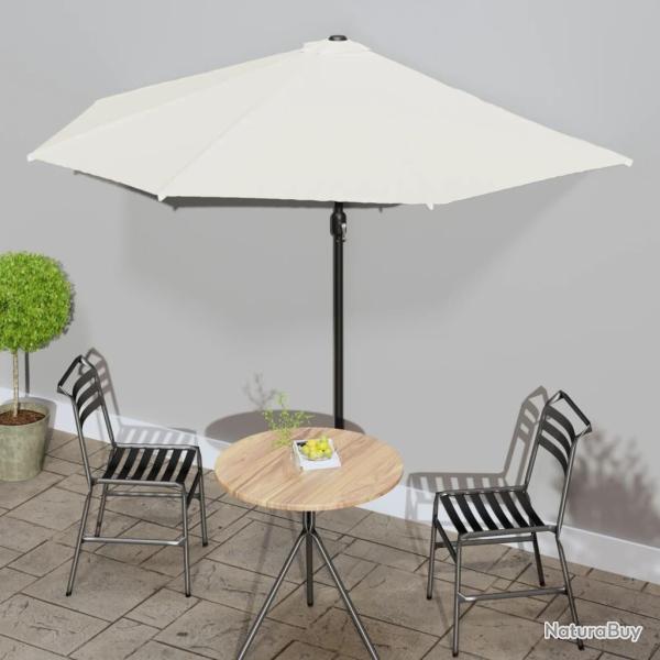 Parasol de balcon avec m�t en aluminium Sable 300x155 cm Demi
