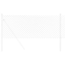 Cl&ocirc;ture en treillis m&eacute;tallique Argent&eacute; 25 x 0,6 m
