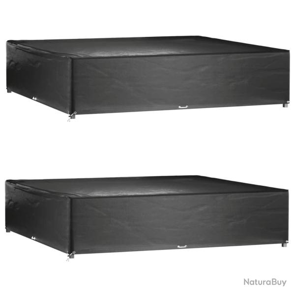Housses de salon de jardin 2 pcs 16 oeillets 240x240x55 cm carr�