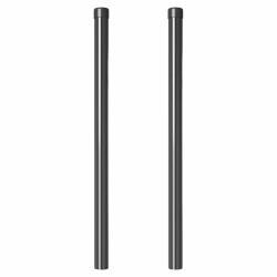 Poteau de cl&ocirc;ture. 2 pcs Gris 90 cm Acier peint par poudre