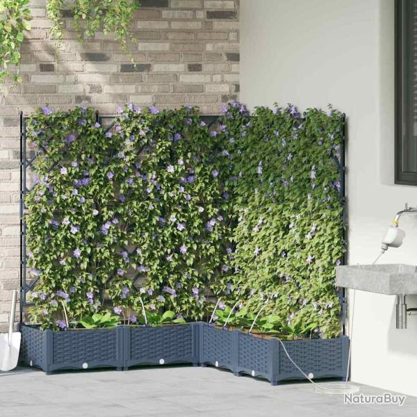 Jardini�res de jardin 1 pc Gris 120 x 120 x 126 cm Plastique