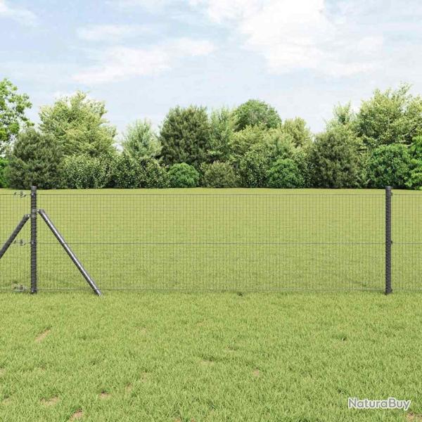 Cl�ture en fil soud� Grise 0.8x25 m en acier