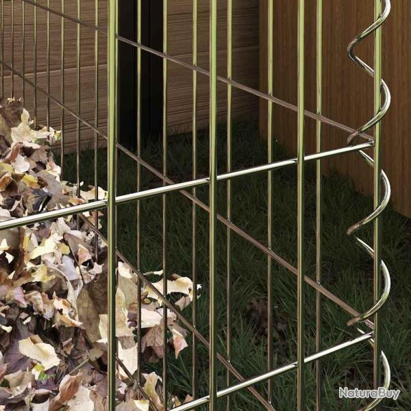 composteur de jardin 100x100x50 cm en acier galvanis�