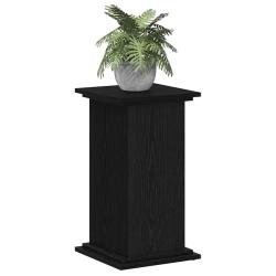 Support de Plantes Ch&ecirc;ne Noir 33 x 33 x 60 cm en Bois d'ing&eacute;nierie
