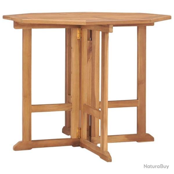Table � d�ner pliable de jardin �90x75 cm Bois de teck solide