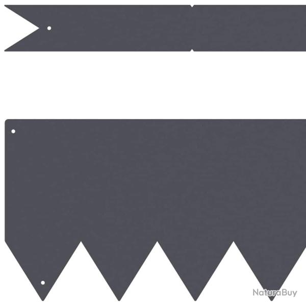 Bordures de Jardin 30 pcs Anthracite 100x0.5x15 cm Plastique