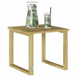 table Naturel 40 x 40 x 36 cm Pin&egrave;de impr&eacute;gn&eacute;e