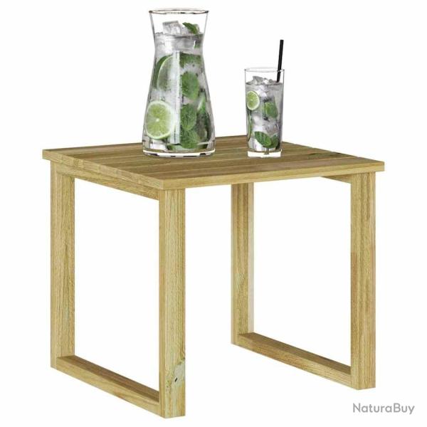 Table de bain de soleil 40x40x36 cm en bois de pin impr�gn�