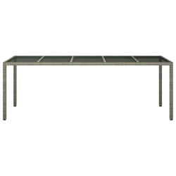 Table de Jardin Gris 250 x 100 x 75 cm polyrotin