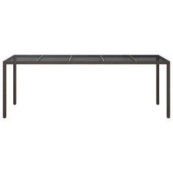 Table de Jardin Marron 250 x 100 x 75 cm polyrotin