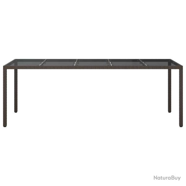 Table de jardin Marron 250x100x75 cm Poly Rattan