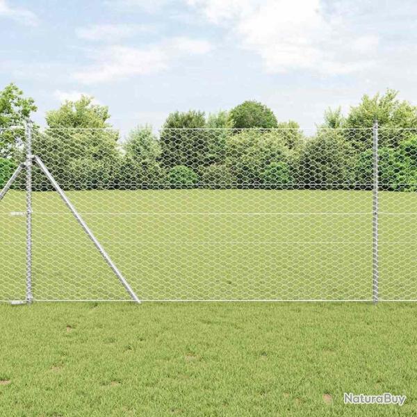 Cl�ture Hexagonale 1x50 m Acier Galvanis�