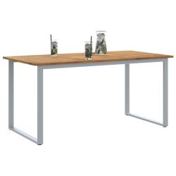 Table de Jardin Gris 160 x 80 x 75 cm Bois d'Acacia Massif