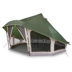 Tente familiale Tipi verte pour 10 personnes, imperm&eacute;able