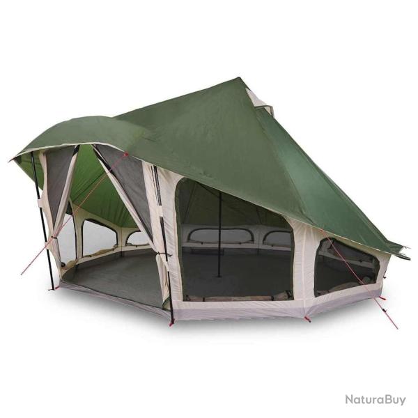 Tente familiale Tipi verte pour 10 personnes, imperm�able