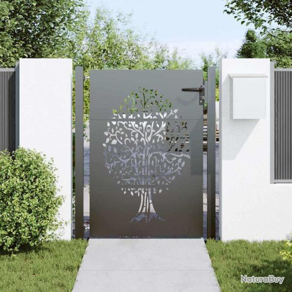 Porte de Jardin Autre Noir 105 x 125 cm Acier peint par poudre