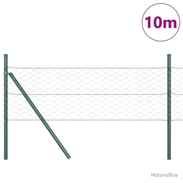 Cl�ture Hexagonale Verte 0.4x10 m Acier