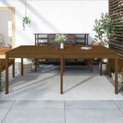 Table de jardin marron miel 203,5x100x76 cm bois massif de pin