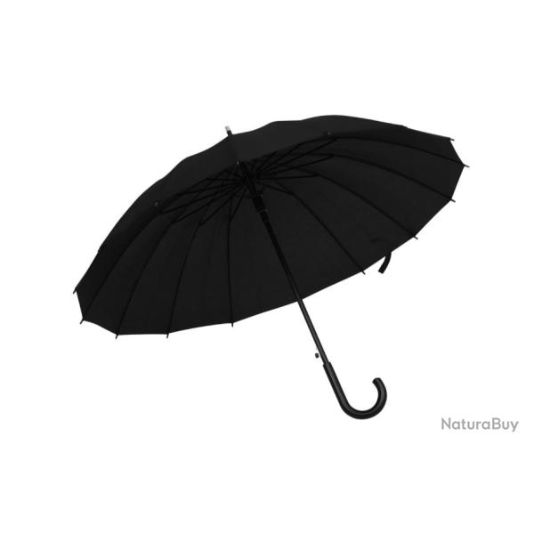 Parapluie automatique noir 120 cm tissu PG190T m�tal fibre de verre protection pluie soleil pratique