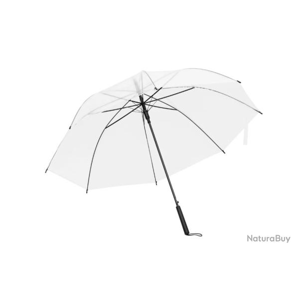Parapluie transparent 107 cm visibilit protection pluie POE mtal lger robuste polyvalent