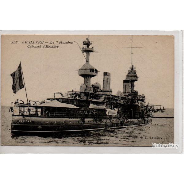 CPA -Marine de Guerre  - Le MASSENA cuirass� d'escadre N�1066