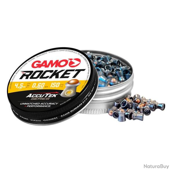 Plombs Gamo Rocket Accutek 4.5 mm - Prcision Optimale - Vitesse leve - Performance de Tir Amlior
