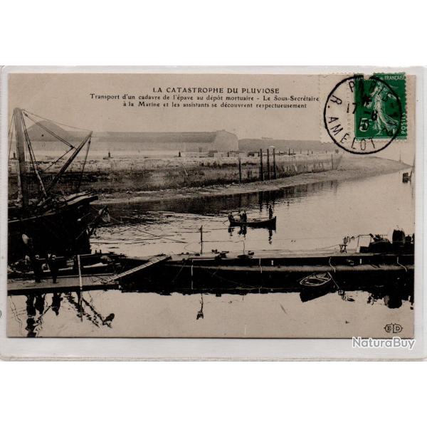 CPA - MARINE DE GUERRE - LA CATASTROPHE DU PLUVIOSE Transport dun cadavre de lepave  N�1068