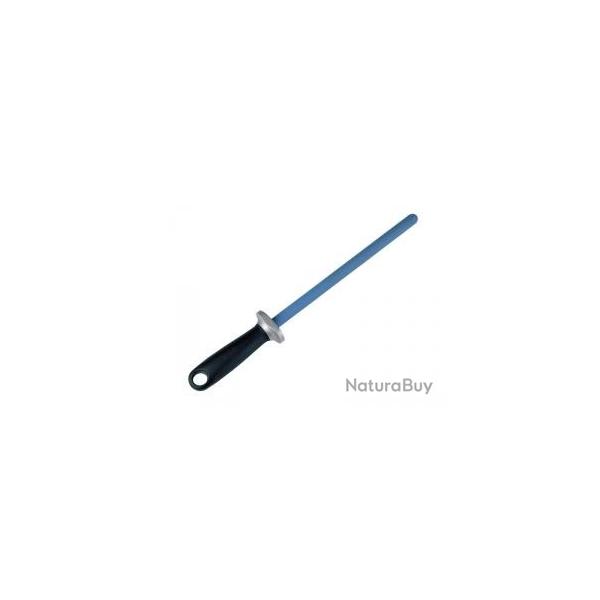 Fusil de mnage Fischer PREMIUM mche ronde 23 cm cramique bleu, manche noir.