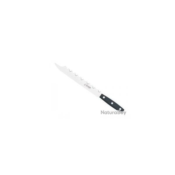 Couteau  surgel  AU NAIN , lame 23 cm inox double denture, manche polypropylne noir.