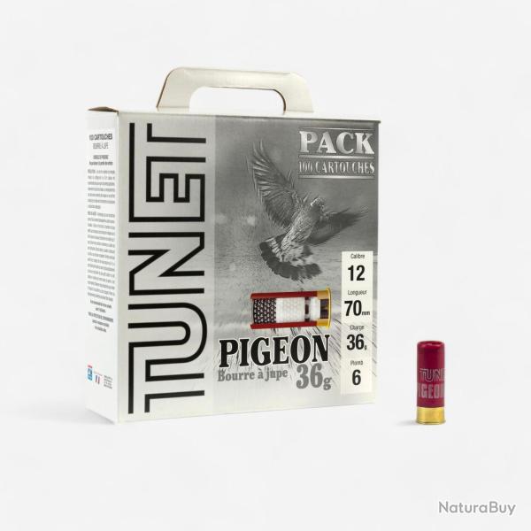 Cartouche pack Tunet pigeon 36g cal12/70 BJ N6 x100
